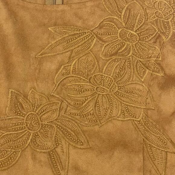 Soft Surroundings Constance Faux Suede Tank - Brown Sugar - XL - Picture 8 of 14